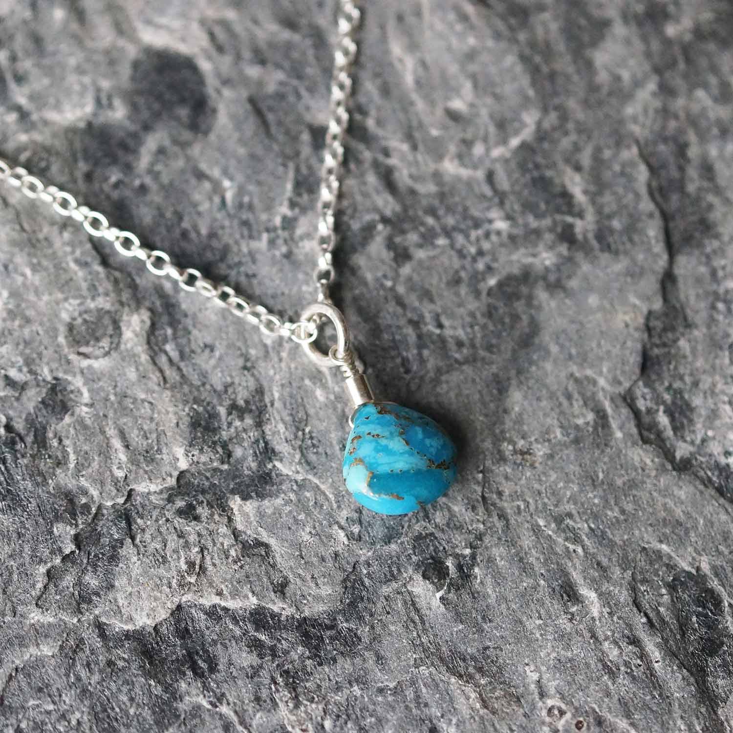 Large Turquoise Sterling Silver Bird Pendant